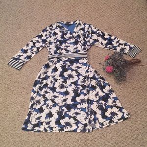 The Limited Blue & White Floral Dress